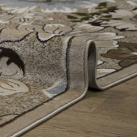 Российский прямой бежевый ковер круиз 22404